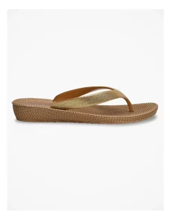 Hot Sale 🎁 Taking Shape Jelly Wedge 🩴 Sandal In Gold 💯