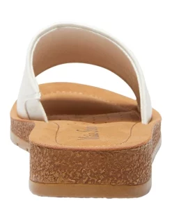 New 🎉 Wide Steps Enid 🩴 Sandals In White Smooth 😀 -Sandals Thongs Online Shop unnamed file 1728