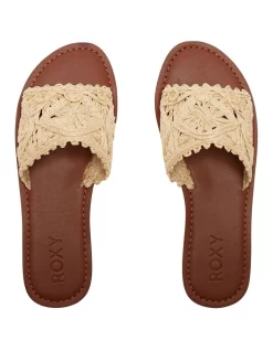 Coupon 🔔 Roxy Kaia Slim Leather 🩴 Sandals In Natural 🥰 -Sandals Thongs Online Shop unnamed file 2053
