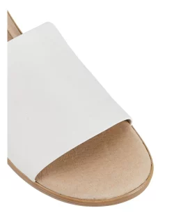 Flash Sale 🎁 Hush Puppies Coco White Leather Low Heeled 🩴 Sandal 🔔 -Sandals Thongs Online Shop unnamed file 2180