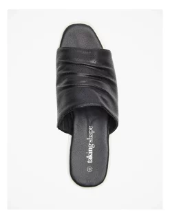 Outlet 🔔 Taking Shape Striped Wedge Slide In Black 😀 -Sandals Thongs Online Shop unnamed file 2370