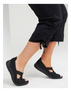 New ✔️ Taking Shape Woven Stretch Covered 🩴 Sandal In Black ✔️ -Sandals Thongs Online Shop unnamed file 2403