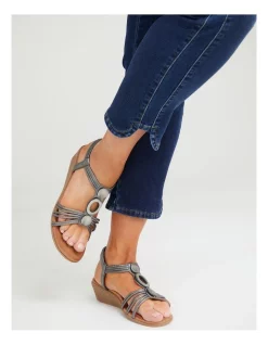Deals 👍 Taking Shape Cathy Elevated Wedge 🩴 Sandal Gunmetal ✔️ -Sandals Thongs Online Shop unnamed file 2410