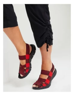 Hot Sale 🥰 Taking Shape Woven Stretch Flexible 🩴 Sandal Red ✨ -Sandals Thongs Online Shop unnamed file 2423
