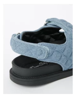 Best Pirce 🌟 Miss Shop Dani Denim Quilted 🩴 Sandal 😉 -Sandals Thongs Online Shop unnamed file 2449