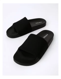 Outlet 👍 Piper District Black Recycled Flyknit 🩴 Sandal In Black 😍 -Sandals Thongs Online Shop unnamed file 2511