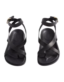 Cheapest 💯 French Connection Riva Leather 🩴 Sandal In Black 🧨 -Sandals Thongs Online Shop unnamed file 2541