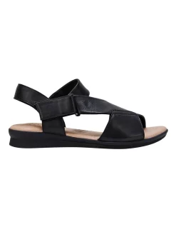 New π€© Hush Puppies Nizki Black Leather π©΄ Sandal βοΈ