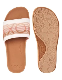 Outlet 🥰 Roxy Slippy Slider 🩴 Sandals For 👩 Women ❤️