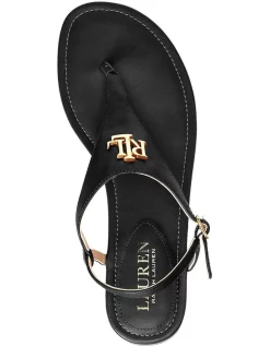 Best reviews of 👏 Lauren Ralph Lauren Ellington Black Leather Flat 🩴 Sandal 💯 -Sandals Thongs Online Shop unnamed file 2620