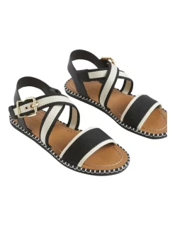 Deals 👏 Seed Heritage Bree Woven 🩴 Sandal In Black/Cream ⭐ -Sandals Thongs Online Shop unnamed file 2723
