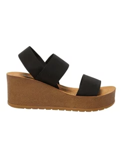 Deals ✔️ Wide Steps Ladro 🩴 Sandals In Black Elastic 🥰