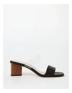 Coupon 😀 Basque Pamper Black Leather 🩴 Sandal In Black 👏