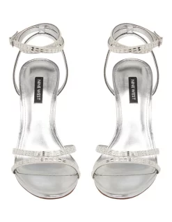 Best Pirce ✨ Nine West Mona -A 🩴 Sandals In Silver 🤩 -Sandals Thongs Online Shop unnamed file 4322