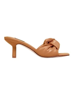 Brand new ⌛ Nine West Knot Heeled 🩴 Sandal In Tan ⭐