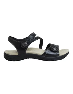 Promo ❤️ Planet 👟 Shoes Crop Leather 🩴 Sandal In Black 🥰