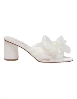 Best Sale 🛒 Pink Inc Surge Ivory Fabric 🩴 Sandals 🌟
