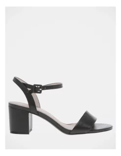 Top 10 😉 Basque Roma Leather Block Heel 🩴 Sandal In Black 🌟