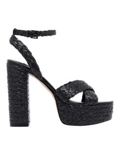 Best Pirce 👏 Nine West Hadyn Platform 🩴 Sandal In Black 🤩