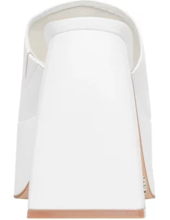 Promo 🌟 Windsor Smith Highrise Leather Heel In White 😉 -Sandals Thongs Online Shop unnamed file 6291