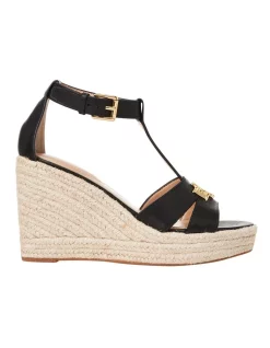 Promo 🌟 Lauren Ralph Lauren Hale Black 🩴 Sandal ⭐