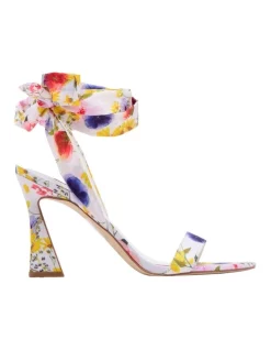 Wholesale 👍 Nine West Kelsie Tie-Up 🩴 Sandals In White Floral 🎁