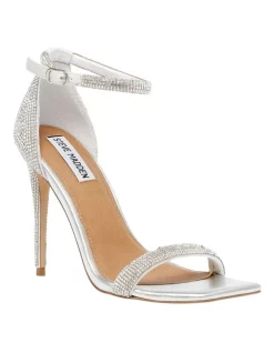Promo 🌟 Steve Madden No Doubt-R Rhinestone Heel In Silver 👏