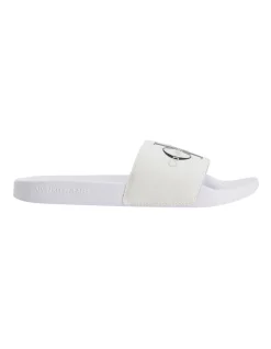 Top 10 🔔 Calvin Klein Monogram Logo Slides In White ❤️