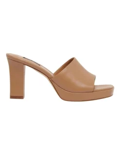 Cheapest 💯 Nine West Behot Platform 🩴 Sandal In Tan ⌛