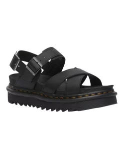 Wholesale ⌛ Dr Martens Voss II Black Leather Platform 🩴 Sandal 😉
