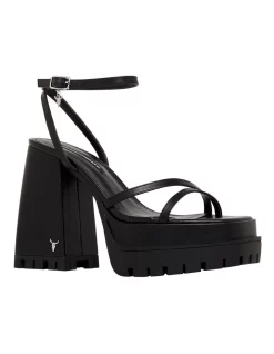 Buy 🔔 Windsor Smith Candid Heel In Black Leather 🧨 -Sandals Thongs Online Shop unnamed file 7496