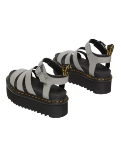 Discount 😉 Dr Martens Blaire Quad In Grey/Black 👍 -Sandals Thongs Online Shop unnamed file 7516