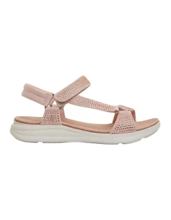 Best deal 😍 Active Flex By Easy Steps Naples Blush Diamante 🩴 Sandals ❤️
