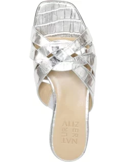 New ✔️ Naturalizer Ashford Slide 🩴 Sandal In Silver 🔔 -Sandals Thongs Online Shop unnamed file 7745