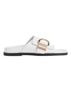 Best Pirce 😀 French Connection Aerin Leather Slide In White 😍