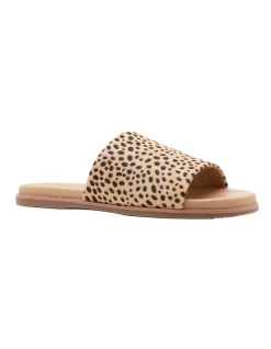 Best deal 🌟 Hush Puppies Paradise Tan Spotted Leopard Leather Slide 🔥 -Sandals Thongs Online Shop unnamed file 7822