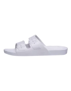 Best reviews of ❤️ Freedom Moses Unisex White Slide 🔔