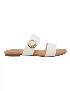 Coupon 🥰 Guess Speak 🩴 Sandal In White 👏