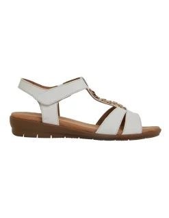 Best deal ⭐ Active Flex By Easy Steps Baleno White Glove 🩴 Sandals 👏